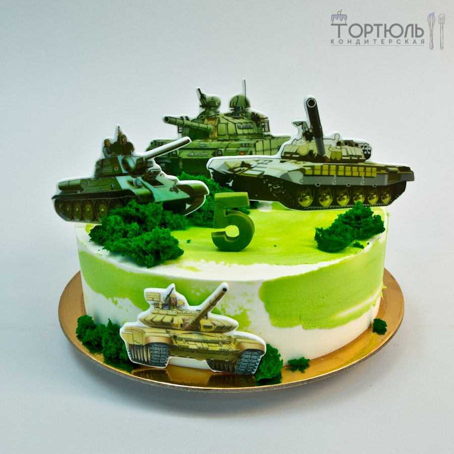 Торт с танками на 12 лет №3007