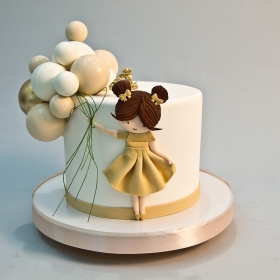 Торт девочка и шары