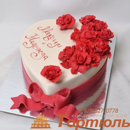 Торт свадебное сердце
