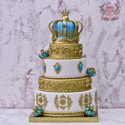 Торт свадебный с короной